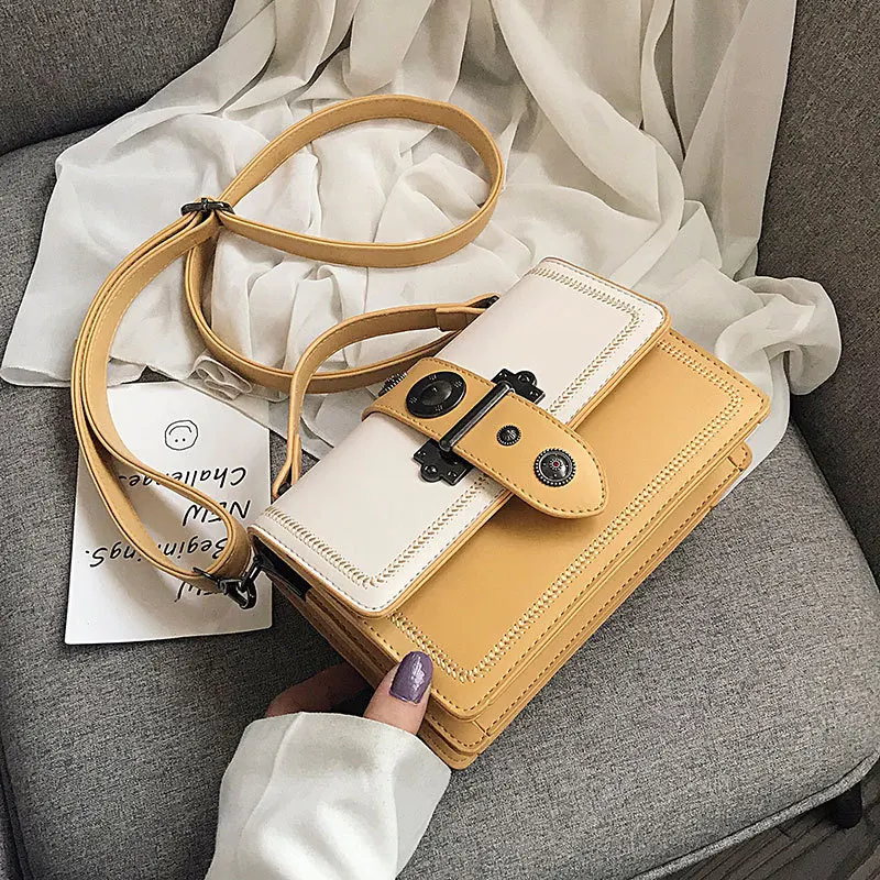 Женская сумка через плечо Meteor Bird Синяя кожаная мессенджер с клапаном для