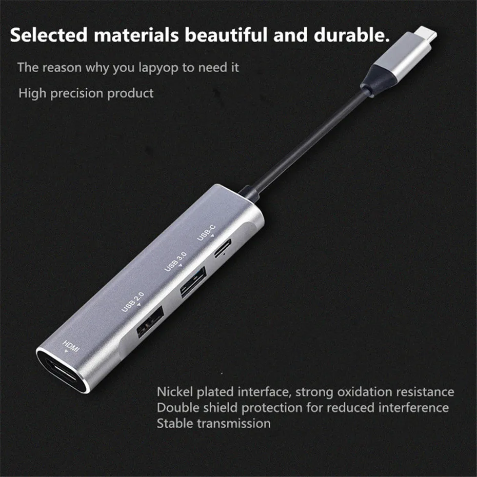 

USB Type C Type-C HUB To HDMI 4K USB 3.0 2.0 Thunderbolt 3 Adapter Dex Station For MacBook pro 2017 Samsung Galaxy Note 8 S8 S9+
