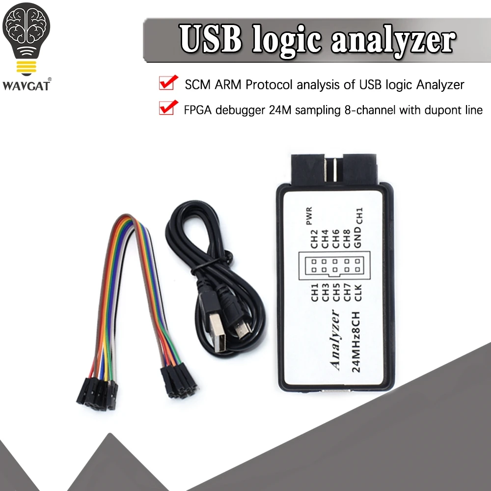 USB логический анализатор 24 МГц 8 каналов м/секунды отладчик для логического