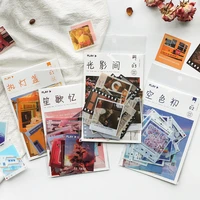 40pcspack creative decorative sticker set travel photo adhesive stickers diy craft label for scrapbook album diary book