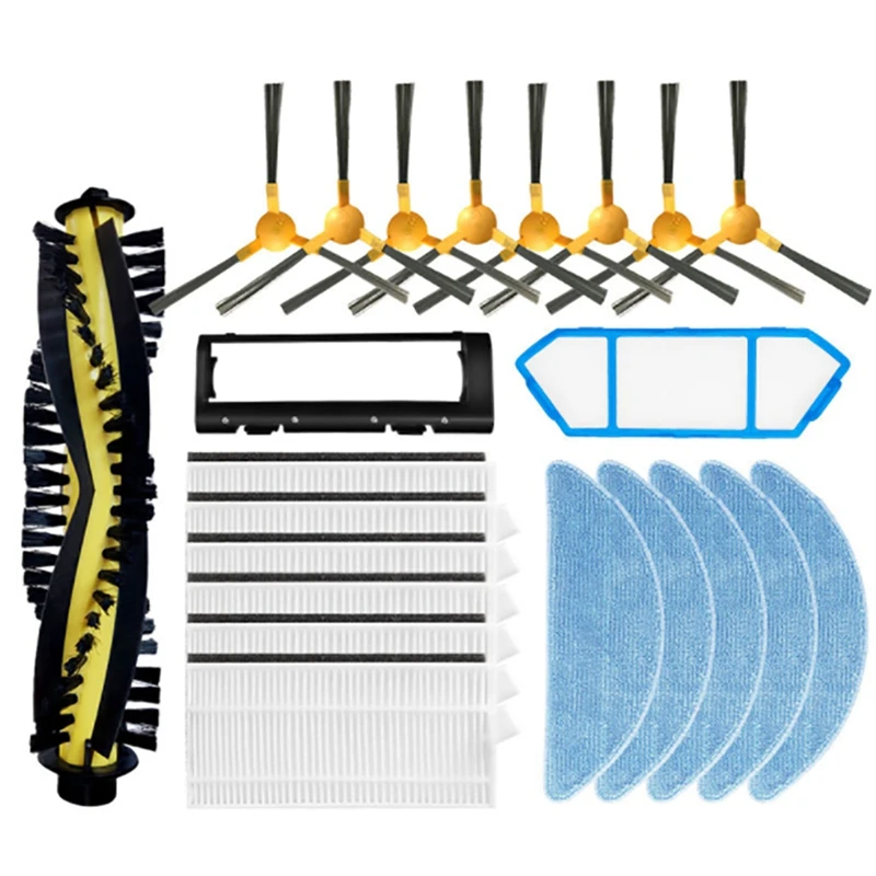 

22Pcs Main Side Brush Filter Mop Cloth Replacement Parts for Neatsvor X500 Vacuum Cleaner Accessories