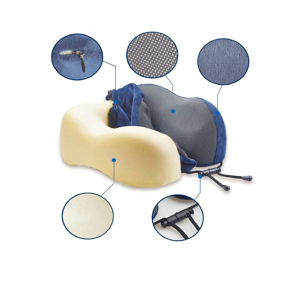 U образная подушка с эффектом памяти медленно восстанавливающая форму дорожная