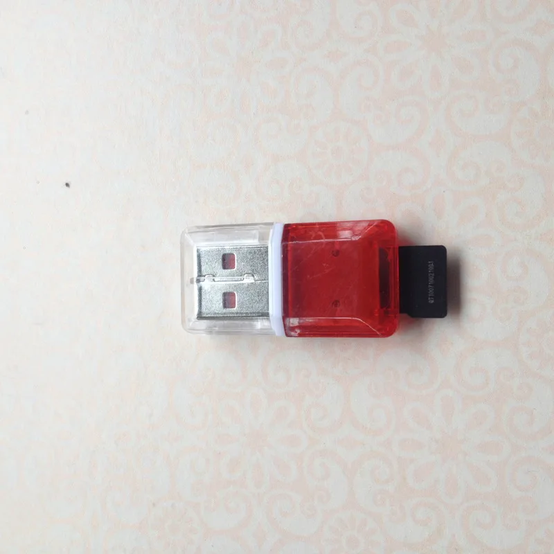 Прозрачный мини USB 2,0 кард-ридер для MS карт Micro TF адаптер Plug and Play красочный выбор для планшетных ПК