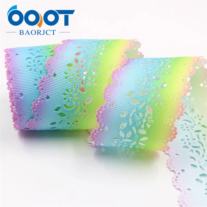 I-19805-1792 OOOT BAORJCT I-19805-1789, горячая Распродажа 43 мм 10 ярдов полые цветы ленты, поделка бант крышка аксессуары и украшения материал - Цвет: I-19805-1792