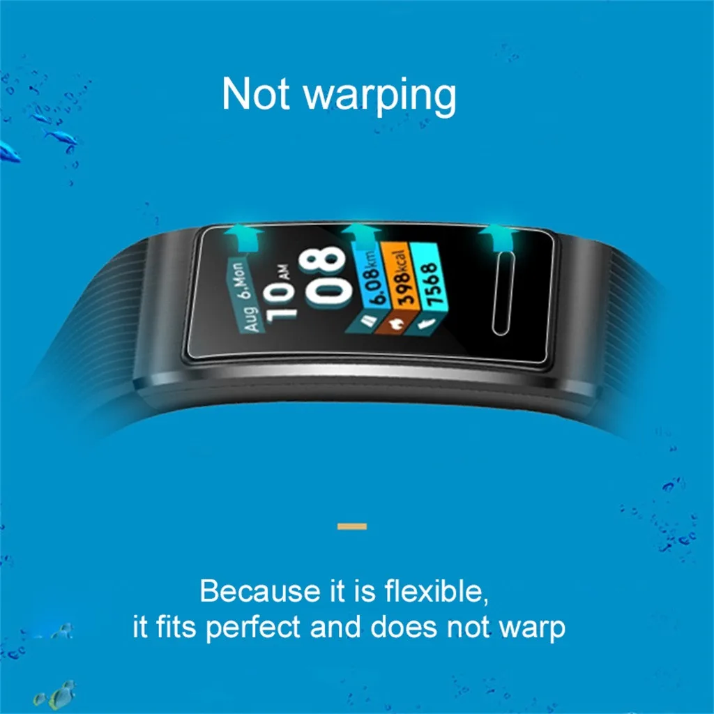 5 шт. ТПУ Взрывозащищенная полноэкранная Защитная пленка для Huawei Band 3/3 Pro экрана