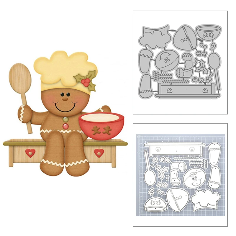 

Новинка 2020, Лидер продаж, трафареты для штампов и штампов из имбиря и бумаги для скрапбукинга, Рождественская фольга, 3D штампованные материа...