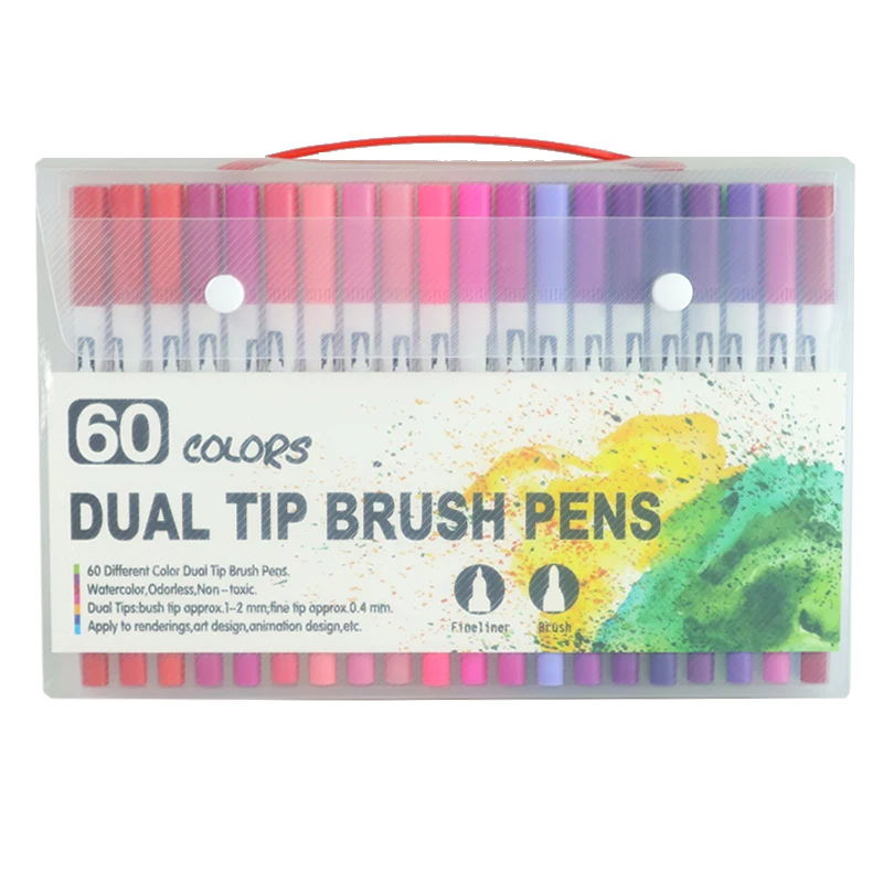 Маркеры художественные с двумя наконечниками фломастеры для каллиграфии