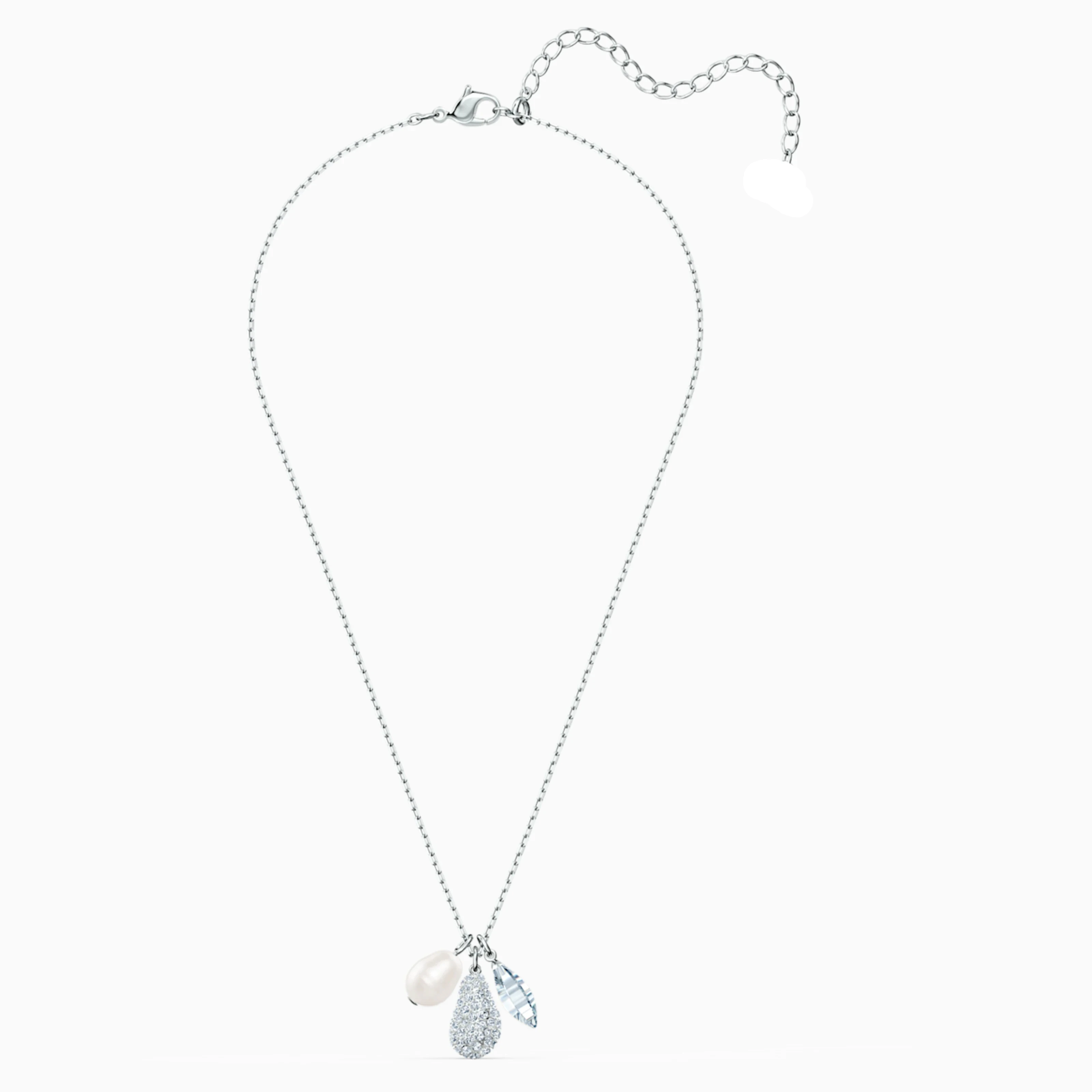

Fashion SWA New SO COOL CLUSTER Necklace Style Decoration Crystal Pearl Platinum Chain Female Luxury High-End Jewelry Gift