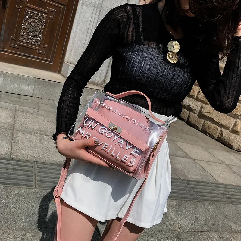 Новинка 2021 высококачественная прозрачная женская сумка через плечо|Сумки с