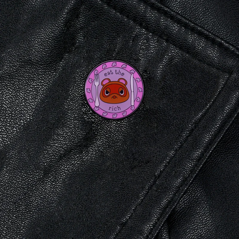 Съесть Насыщенный розовый значок когда людям больше не придется есть они съедут