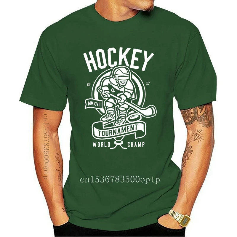 

Hockey T-Shirt. 100% Cotton Premium Tee New Full-Figured Tee Shirt
