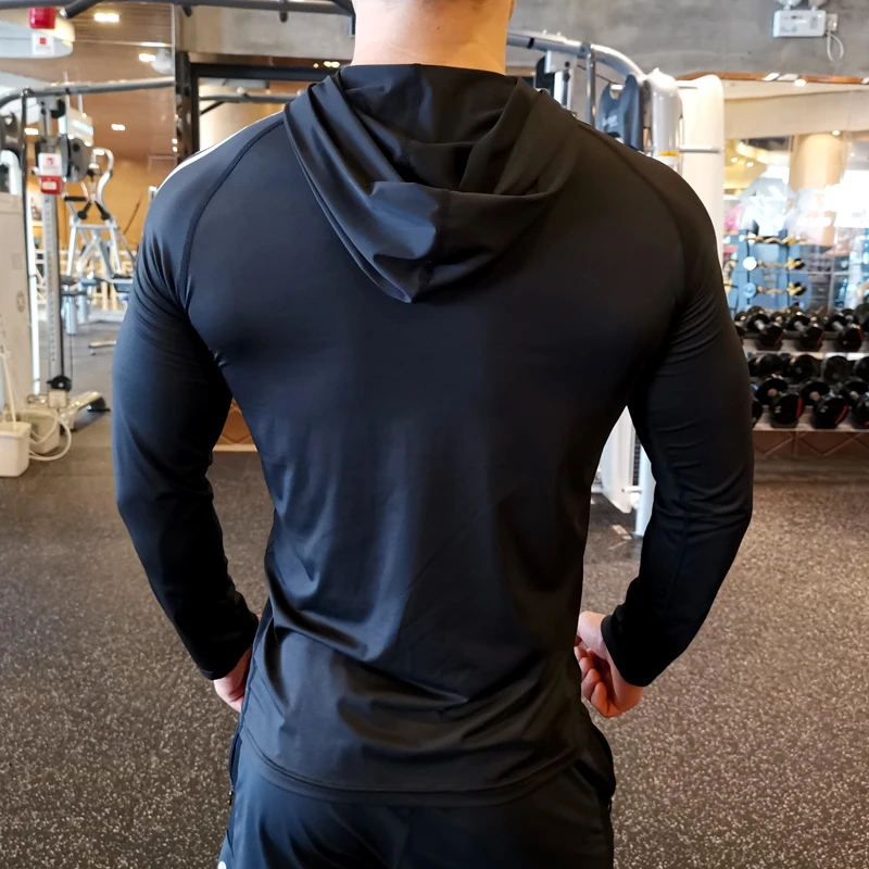 Быстросохнущая футболка для бега мужчин и детей Спортивная бодибилдинга