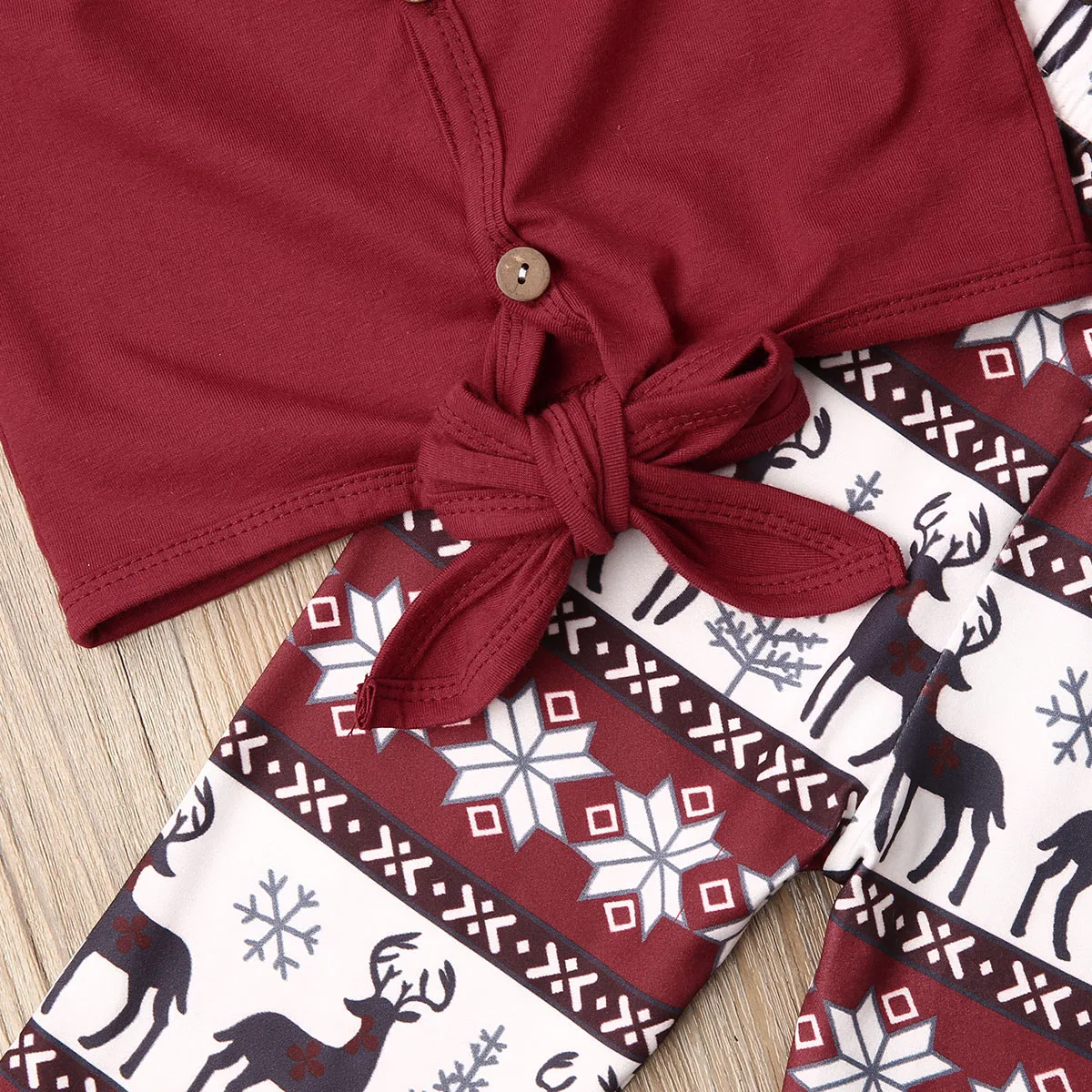 Рождественская Пижама 2019 Кардиган с длинным рукавом для маленьких девочек топ