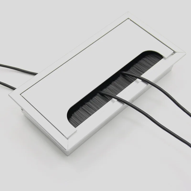 Квадратная Прямоугольная алюминиевая крышка для офисного стола ПК провод шкафа