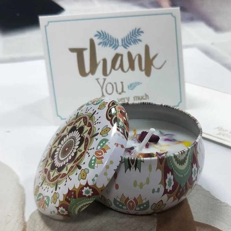 Крышка объектива для ретро сушенный цветочный ароматические свечи подарочный