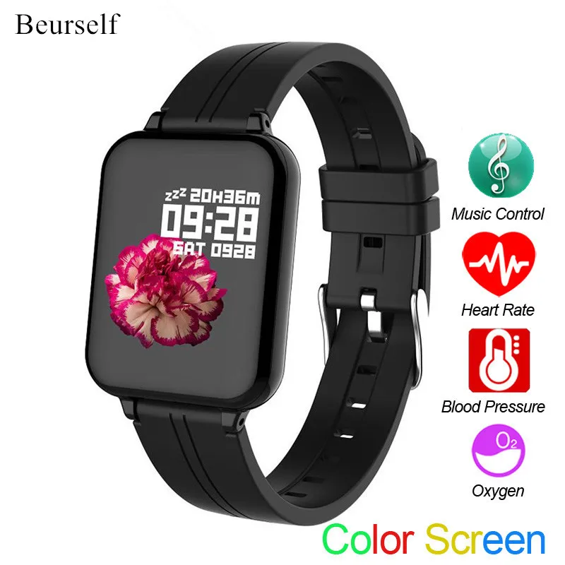 

Смарт-часы B57, водонепроницаемые, Bluetooth, измерение артериального давления, Android, IOS, смарт-браслет, пульсометр, вызовы, сообщения, спортивный б...