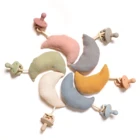 1 шт. новые мягкие хлопковые силиконовые клипсы в форме Луны для соски, экологически чистые клипсы для держателя телефона, силиконовые игрушки, подарки