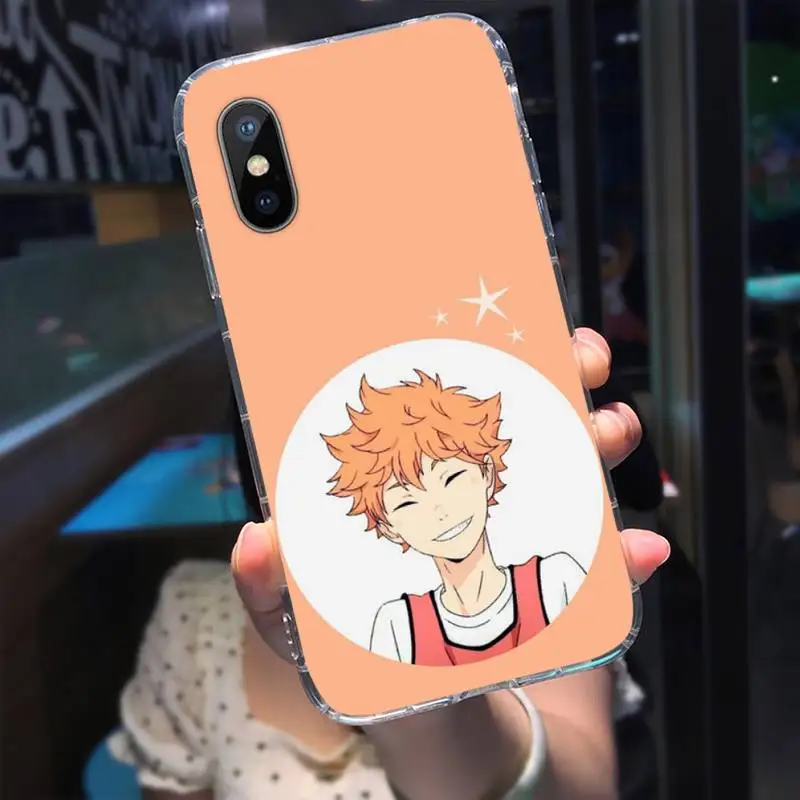

Haikyuu Hinata attacks Anime Phone Case Transparent for iPhone 11 12 mini pro XS MAX 8 7 6 6S Plus X 5S SE 2020 XR