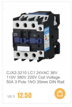 CJX2-1810 LC1 контактор переменного тока 18A 3 фазы 3-полюсный без катушки Напряжение 380V 220V 110V 36V 24V 50/60Hz Din рейка крепление 3 P+ 1NO нормально открытый