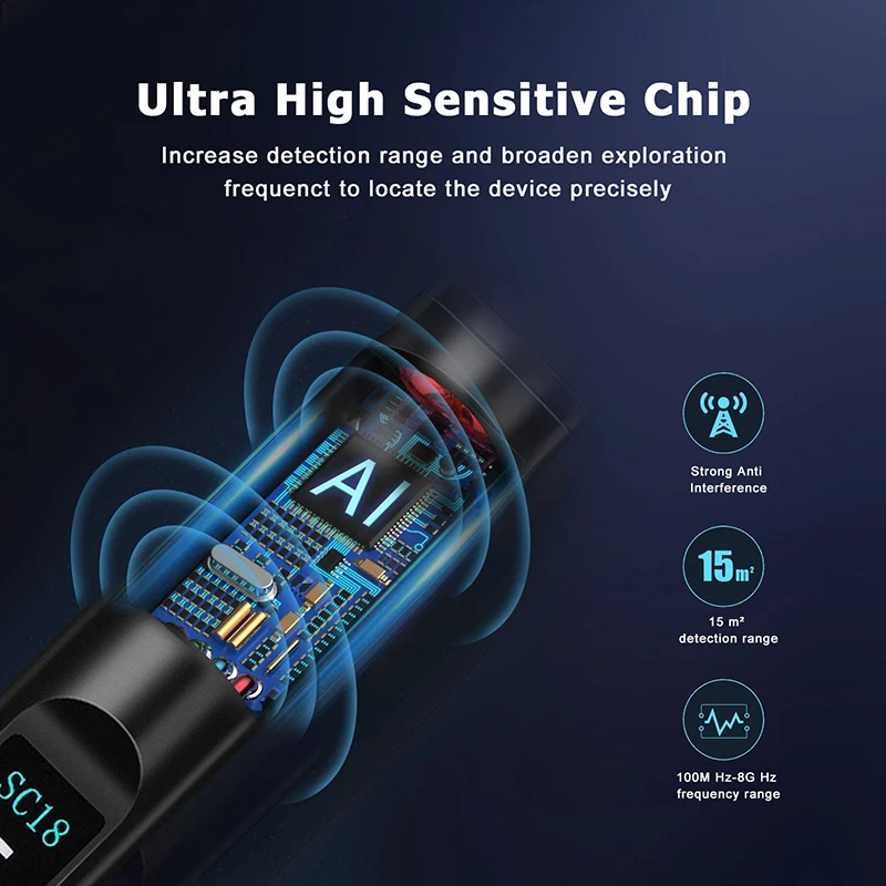 anti spy rf bug detector wireless hidden camera device detectors anti gps tracker finder privacy protector portable pen shape free global shipping