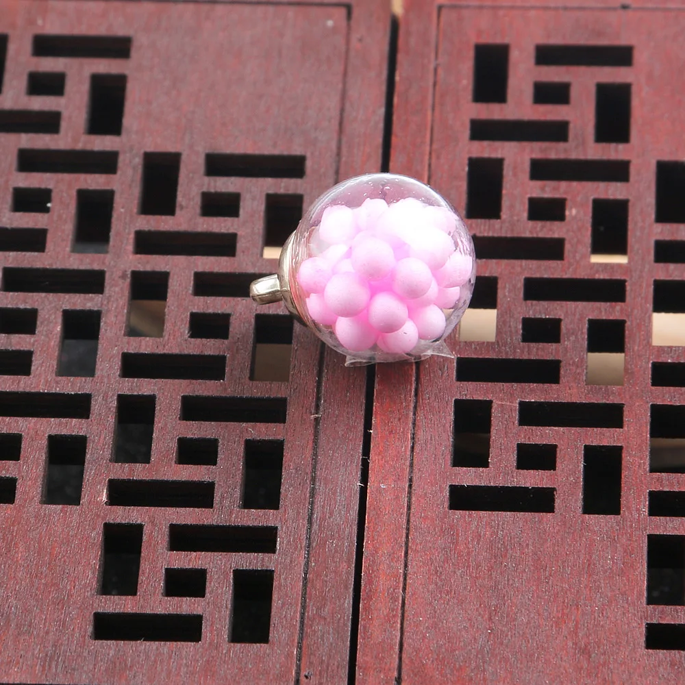 10 шт. Цвет конфеты пузырь прозрачная стеклянная круглая бутылка 15*20 мм Подвески