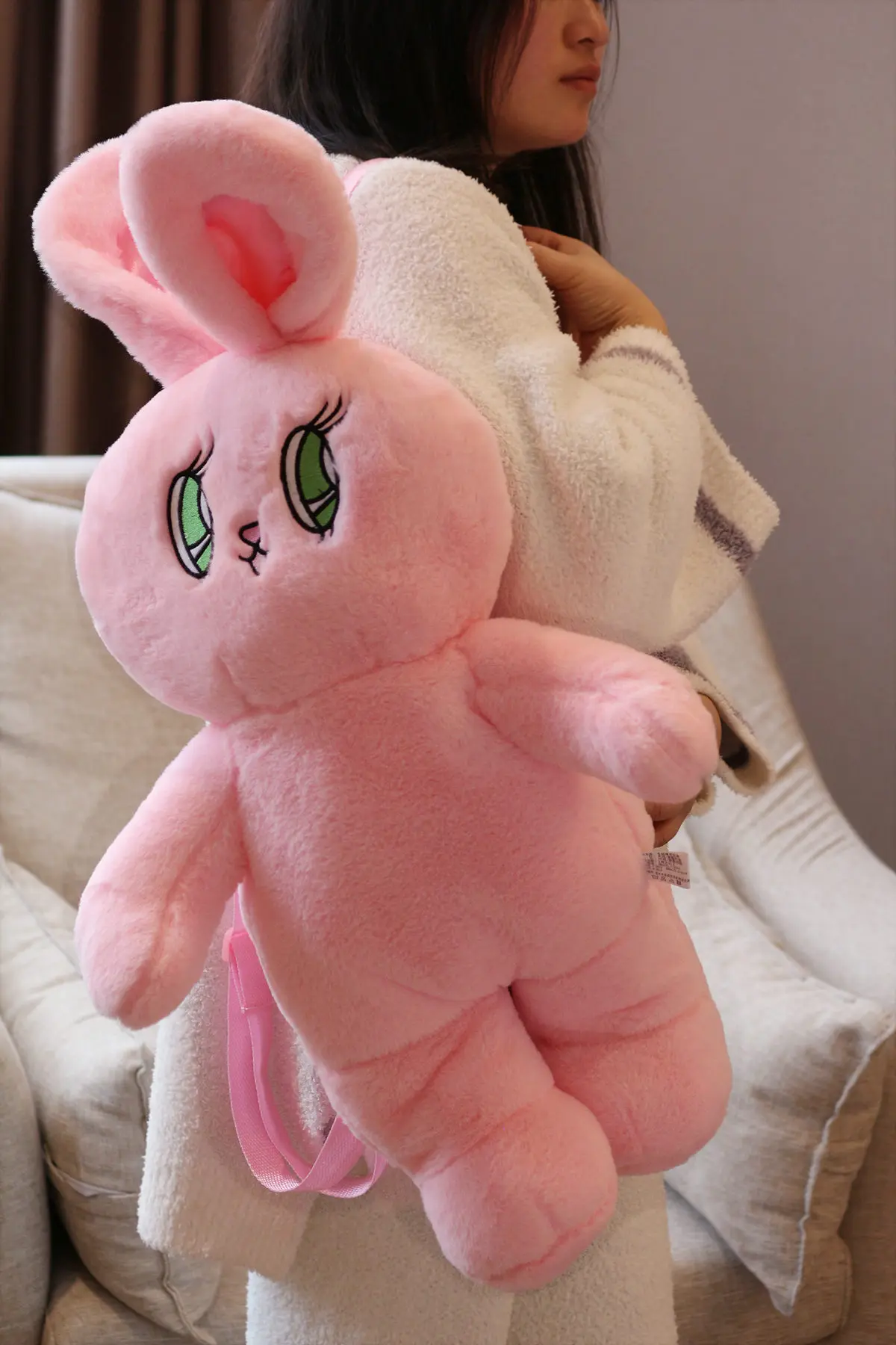 1 шт. милый плюшевый рюкзак с кроликом Kawaii, рюкзак с плюшевым Кроликом, детская школьная сумка, Подарочная детская игрушка для маленьких девочек, сумка