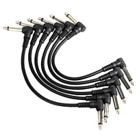 elos irin guitar effect pedal cables connecting line 6 35mm patch pedal cable 21cm right angle cord copper wire guitar accessori