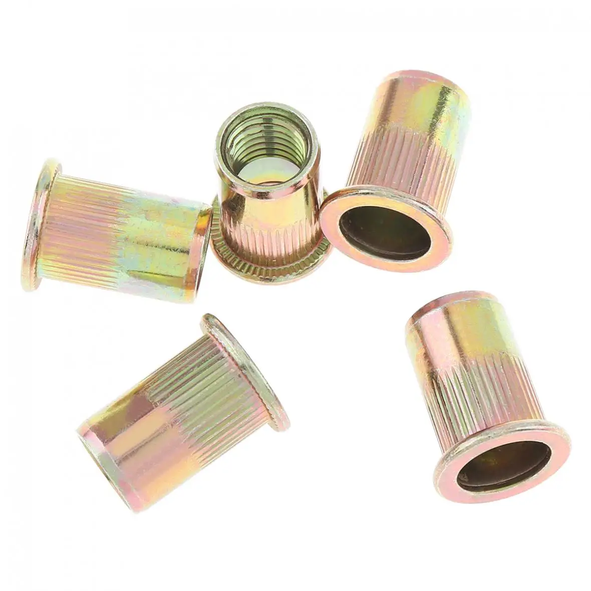 

165pcs Carbon Steel Rivet Nuts M3 M4 M5 M6 M8 M10 M12 Zinc Plated Nuts Flat Head Threaded Rivet Insert Cap Rivet Nut