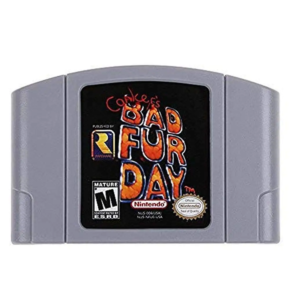 Игровая картридж Консоль Nintendo 64 N64 версия для США видеоигр Bad Fur Day