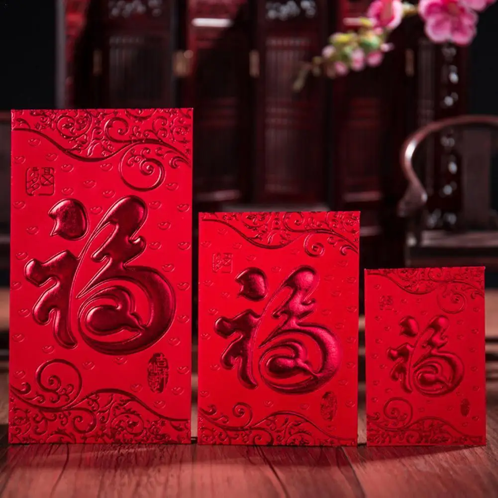 

(6 шт./лот) новогодние красные карманы горячее тиснение креативная красная сумка Весна фестиваль Свадьба День рождения счастливые деньги кр...