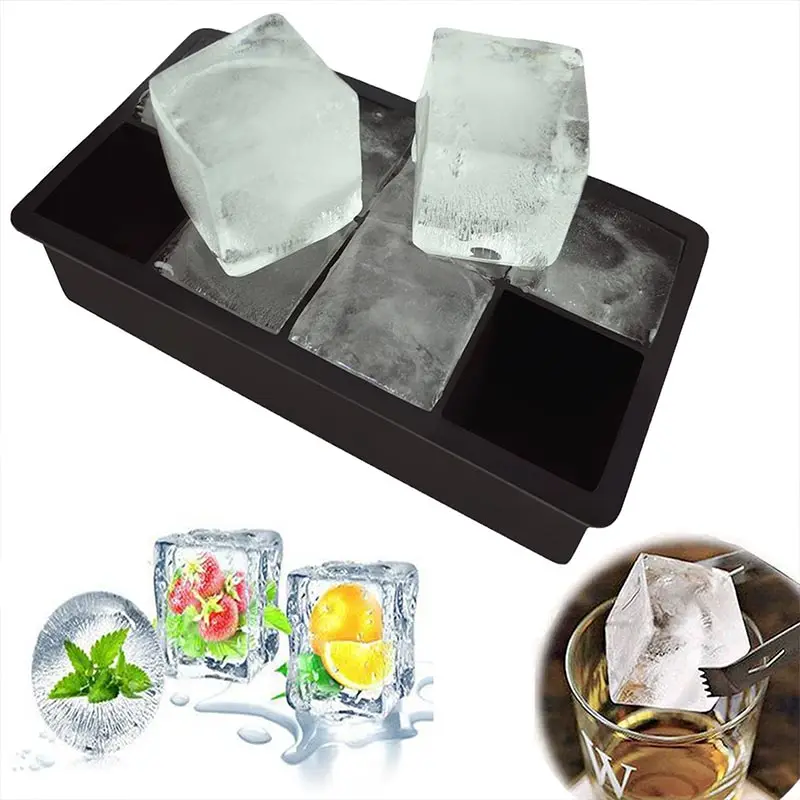 High Quality Ice Maker Popular DIY Square 8 Grids 1PC Cube Large Tray Silicone Kitchen Tools Mold |