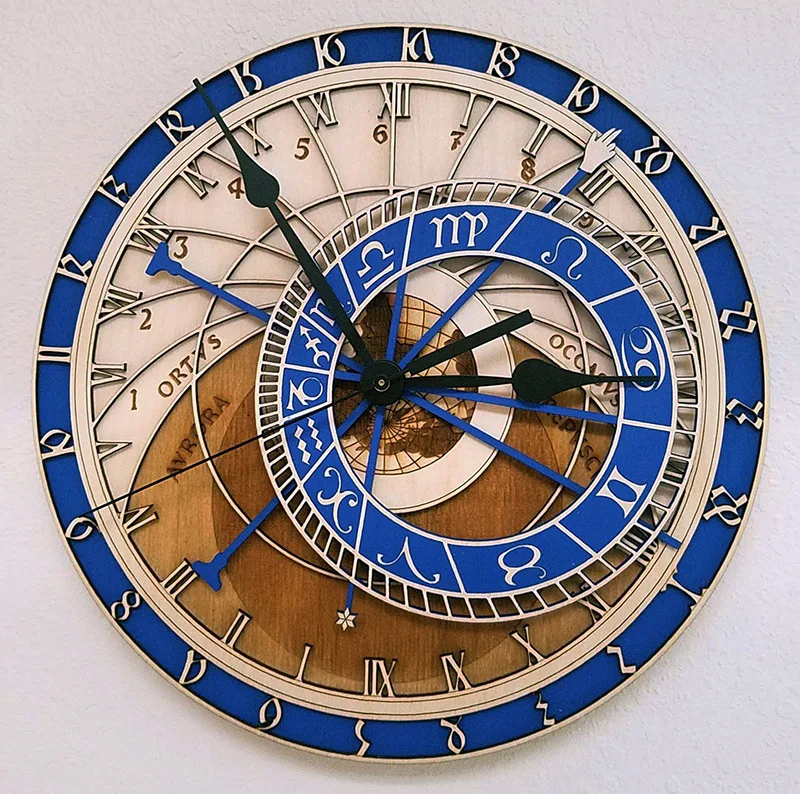 

Prague Astronomical Clock Creative Living Room Wall Hanging Clock Shi Ying Clock Twelve Constellations Big Wall Clock Art Clock