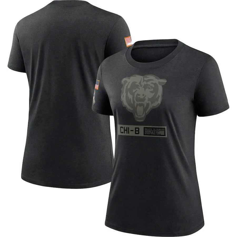 

Chicago Women's 2020 Bears Salute To Service Black Performance T-Shirt