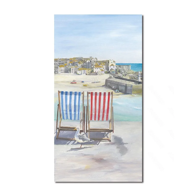 

Nordic style prints 1PC background posters and walls art living room sofa decoration painting oil painting beach house
