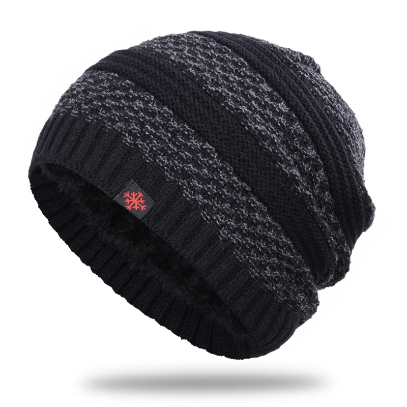 

2021 Cash Autumn And Winter New Velvet Warm Knitted Hat Men And Women Wool Hat Snowflake LOGO Men And Women Cotton Hat