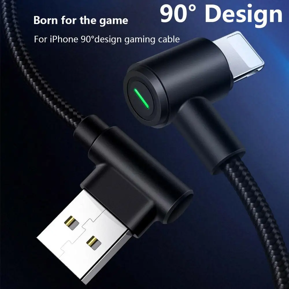 90 градусов USB кабель для iphone Mcdodo Быстрая Зарядка Синхронизация данных 11X8 7 6 5 6s Plus