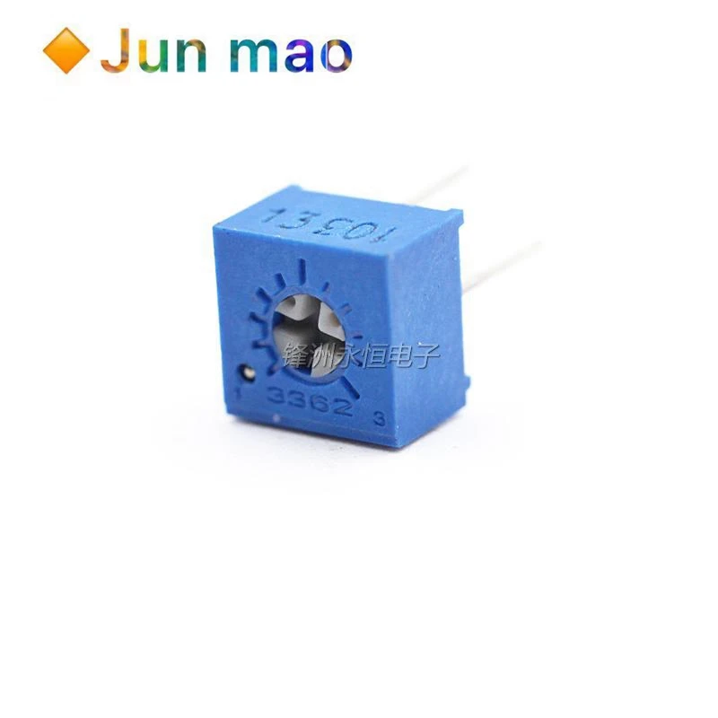 

10pcs/lot 3362P Adjustable Precision Potentiometer 1/2/5/10/20/50/100/200/500K 100R-1M 103