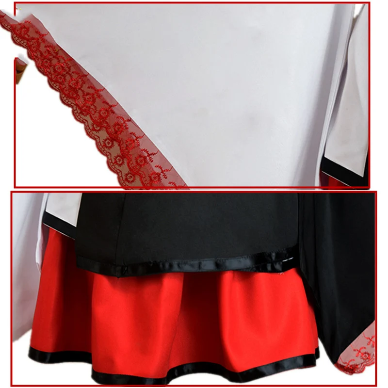 

2020 Anime Danganronpa Monokuma Cosplay Costume Pinafore Japanese Kimono Dresses Hallowee Costumes for Adult Women and Kids