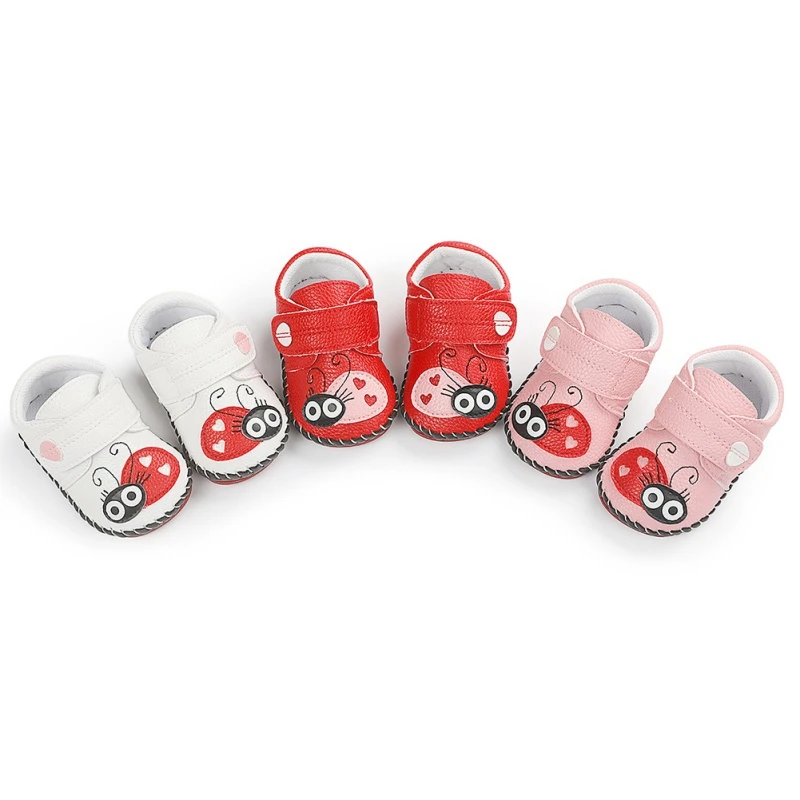 

Cute Baby Boy Girl Animal Print Non-Slip Rubber Sole Toddler Shoes For 0-18 Months Old Red 3L Size