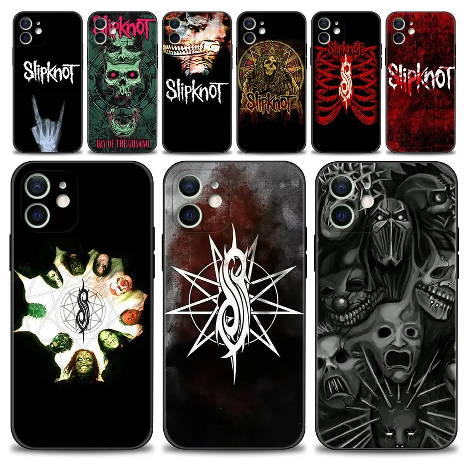 

Case For Apple iPhone 13 12 11 Pro Max 13 12 Mini XS Max XR X 7 8 Plus 6 6S SE 2020 Silicon Shell Bands-Slipknot-Rock Music Star