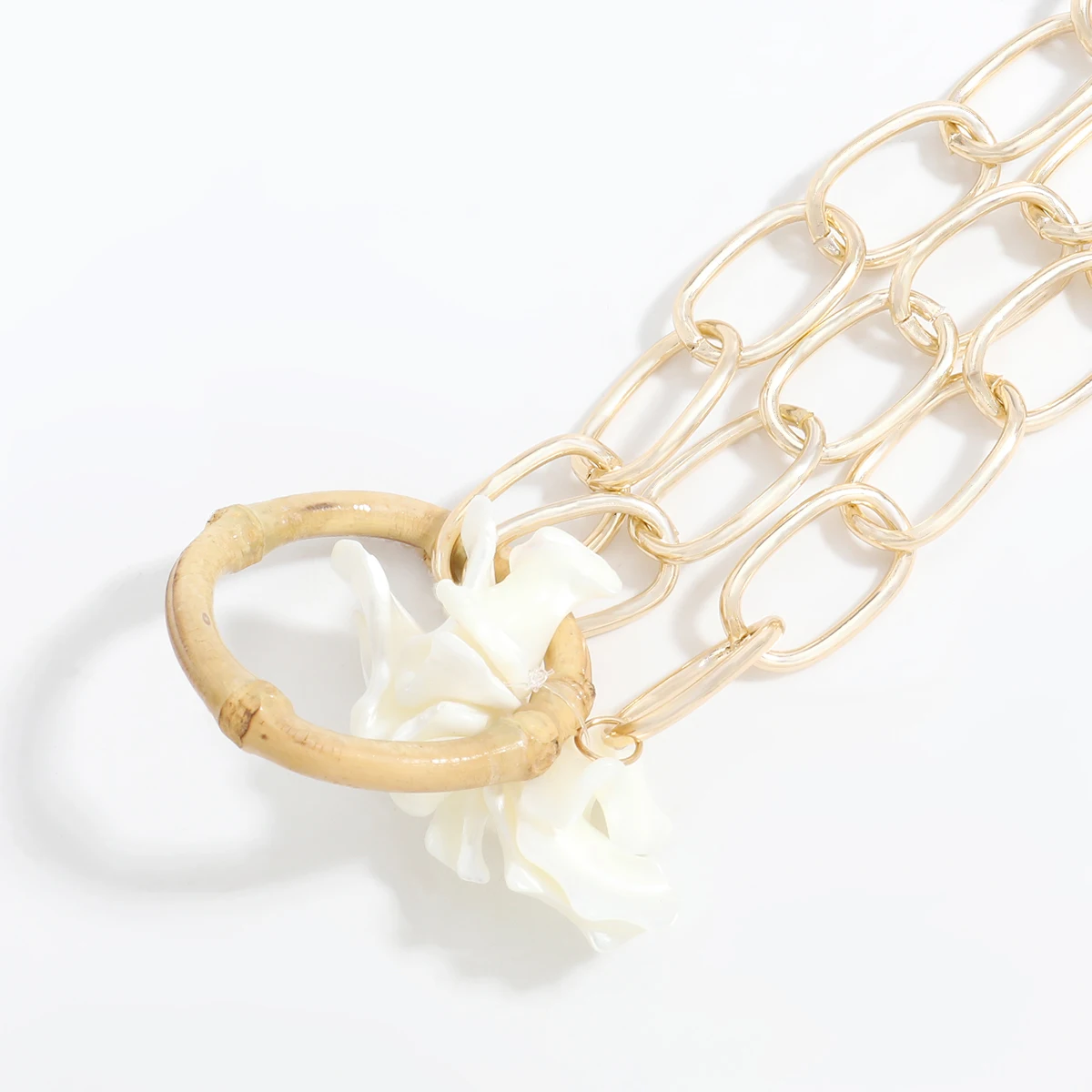 Pauli Manfi 2020 Fashion Exaggerated Metal Resin Flower Hip Hop Clavicle Chain Women's Bohemian Popular Sweater | Украшения и