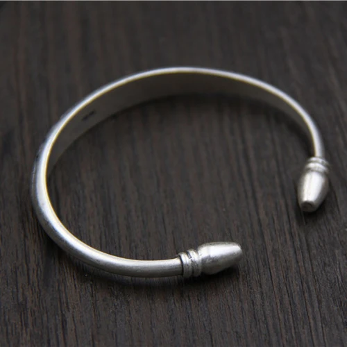 Браслеты в национальном стиле ширина 9 мм серебро 999 пробы резьба по пиону манжеты