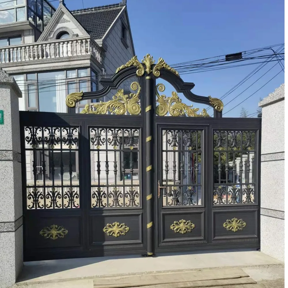 

Custom Made Villa Ornamental Security Wrought Iron Gates Driveway Motor Garden