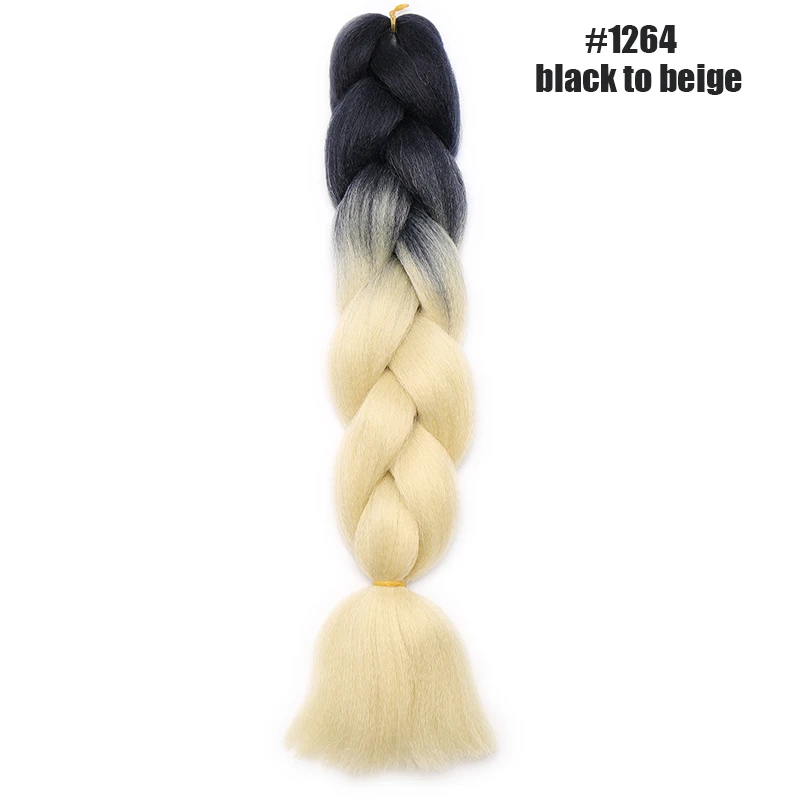 #3 Benahair, 24 дюйма, огромные косички, длинные, Омбре, Джамбо, синтетические косички, вязанные волосы, розовый, фиолетовый, синий, красный, наращивание волос, африканские для женщин - Цвет: #3