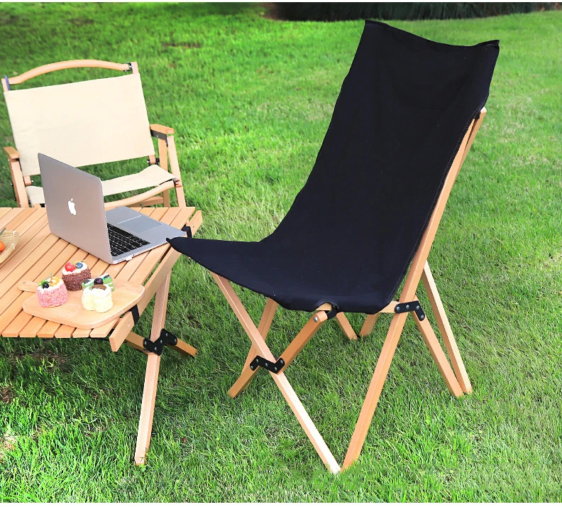 저렴한 단단한 나무 너도밤나무 목재 의자 접이식 바베큐 피크닉 문 의자, 하이 백 야외 휴대용 접이식 캠핑 낚시 의자