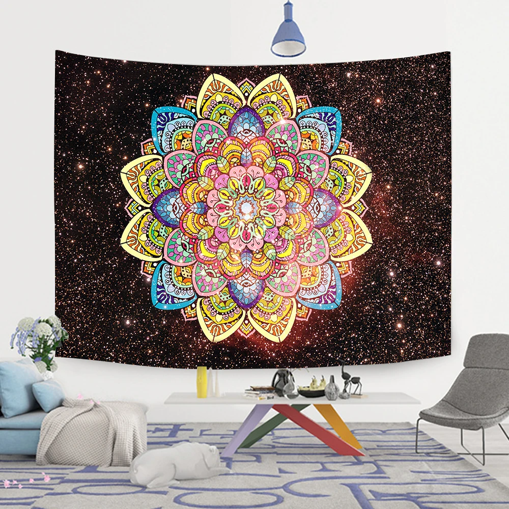 Simsant Trippy МАНДАЛА ГОБЕЛЕН в стиле бохо Богемный Хиппи искусство настенные