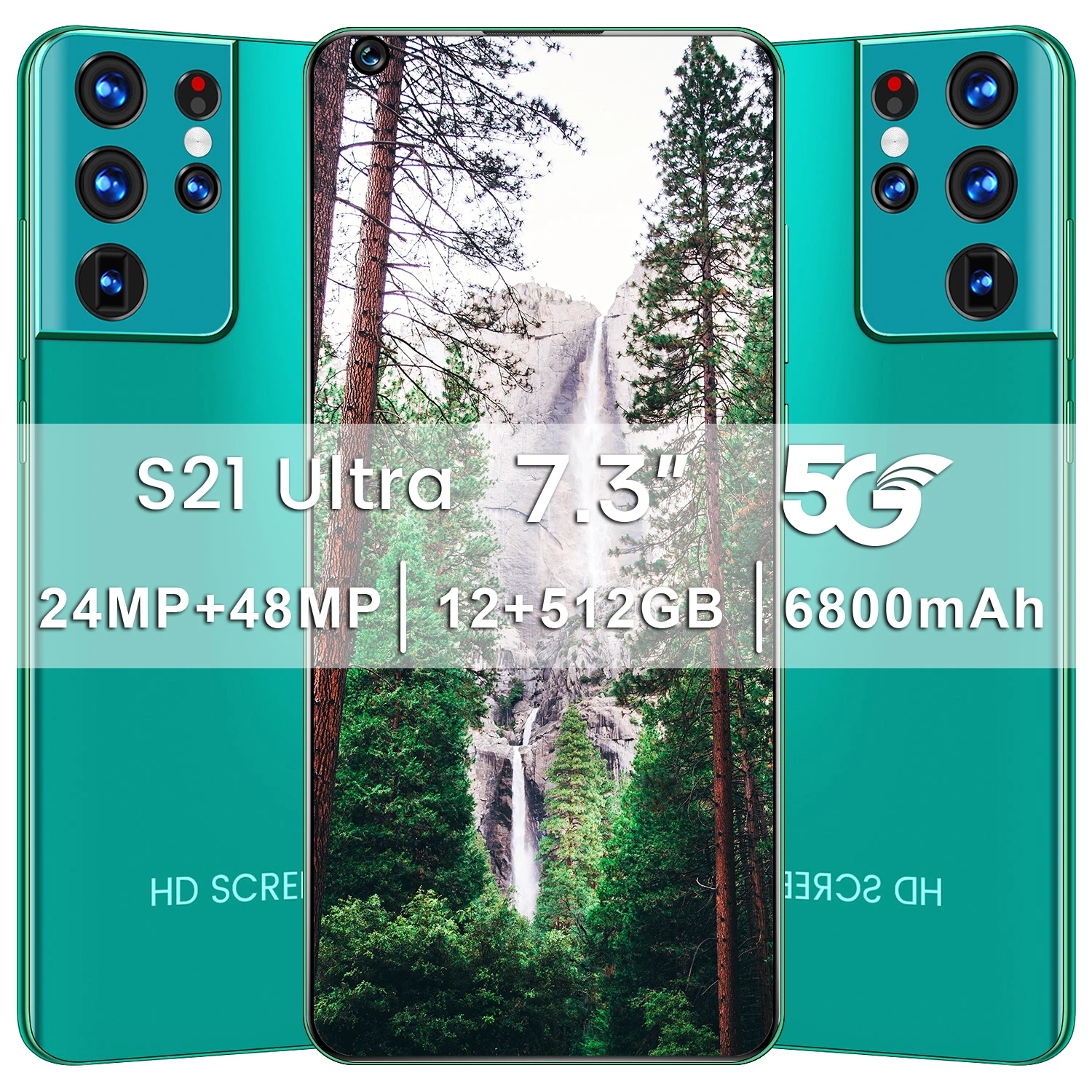 Samsug-tel&eacute;fono inteligente S21 versi&oacute;n Global, dispositivo con pantalla HD de gota de agua de 6800 pulgadas, 10,0 mAh, Android 7,3, 12GB y 512GB-5