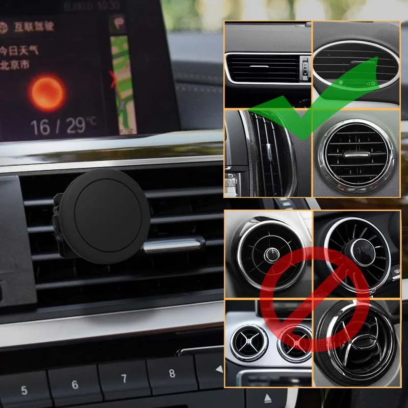 

Universal Magnetic Car Phone Holder 360 Rotation Air Vent Mount Stand Mobile Phone Holder For iPhone11 X 8 7 Plus Magnet Support