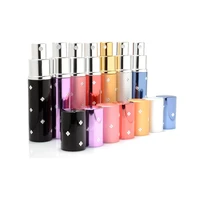 100pcs 5ml 10ml portable aluminum mini refillable perfume empty spray bottle atomizer pump case for traveling and outgoing