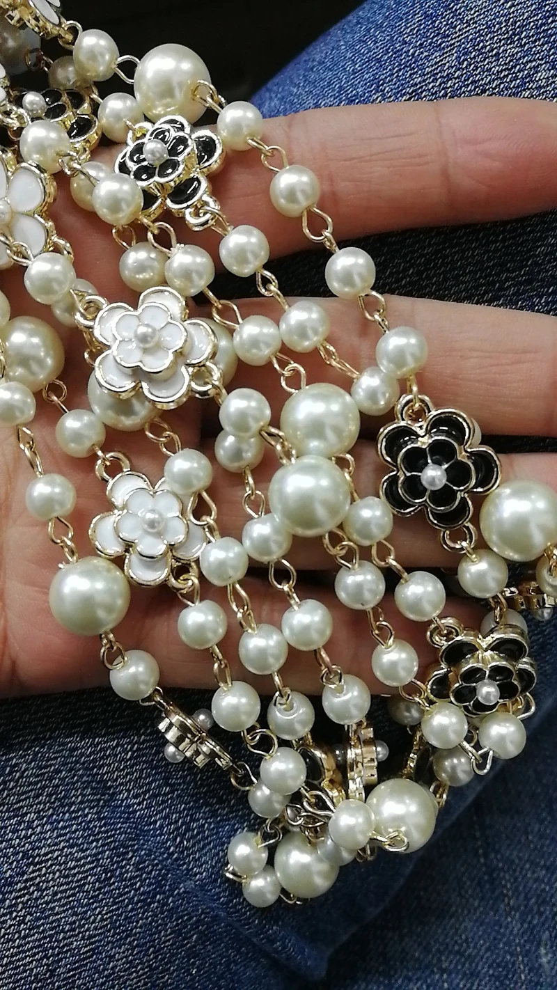 Модное многослойное длинное ожерелье-цепочка на свитер для женщин модные